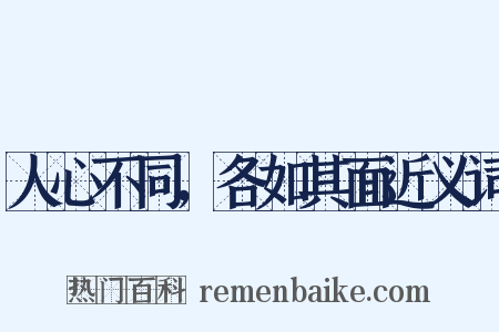 人心不同，各如其面近义词是什么意思的图片